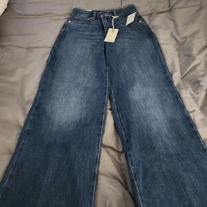 Good American Deep Blue Cropped Jeans